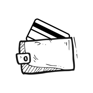 Verschiedene Kartenetuis und Passhüllen aus Leder in Grau, Rot und Braun.