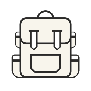 Verschiedene Rucksäcke, Beuteltaschen und Turnbeutel aus Filz, Stoff und Pailletten.