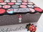 Preview: personalisiertes Extra - Andenkenschatulle mit Namensschild vorne am Deckel + 5 Preview: personalisiertes Extra - Andenkenschatulle mit Namensschild vorne am Deckel + 5