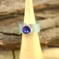Preview: Damenring Swarovski - Kautschuk-Band - breit
