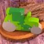 Preview: Zahlen Puzzle als grüner kleiner Traktor