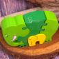 Preview: Holz Puzzle Elefant mit Baby gün