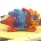 Preview: Zahlen Puzzle als bunter kleiner Igel