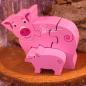 Preview: Holz Schwein mit Baby