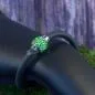 Preview: Armband-Strass-Kugel-handgefertigt - Armband Kautschuk schwarz gruen3