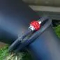 Preview: Armband-Strass-Kugel-handgefertigt - Armband Kautschuk schwarz rot1