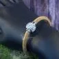 Preview: Armband-Strass-Kugel-handgefertigt - Armband leder braun crysta1l