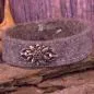 Preview: Trachten Armband Edelweiß Filz - Armband tracht hellgrau edelweiss