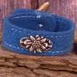 Preview: Trachten Armband Edelweiß Filz - Armband tracht tuerkisblau edelweiss