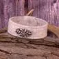 Preview: Trachten Armband Edelweiß Filz - Armband tracht weiss edelweiss
