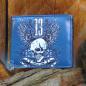 Preview: Herrengeldbeutel blau mit Flügel und Totenkopf Preview: Herrengeldbeutel blau mit Flügel und Totenkopf
