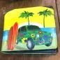 Preview: Geldbeutel Herren gelb-grün aus Kunstleder Motiv Auto - Herrengeldbeutel sommer surfer