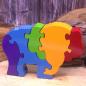 Preview: Zahlen Puzzle als bunter kleiner Elefant