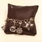 Preview: Bettelarmband versilbert mit 8 Charmsanhänger Helloween - armband bettelarmband helloween hexe versilbert fasching