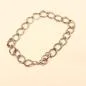 Preview: Massives versilbertes Gliederarmband mit großen 1 cm Gliedern und Karabinerverschluss für Charms.