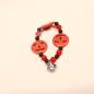 Preview: Halloween Armband Hexenkopf – Perlen-Schmuck in Schwarz & Orange