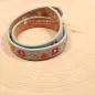 Preview: Edelweiß Metall-Armband Tracht rot