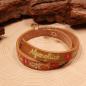 Preview: Armband Tracht Kunstleder braun Kinder Blumen