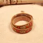 Preview: Armband Tracht Kunstleder braun Kinder Blumen - armband tracht kunstleder alpenglueck doppel braun (1)