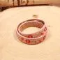 Preview: Hochwertiger Trachtenschmuck für Mädchen mit "Alpenglück" Schriftzug auf rosa Lederimitat.