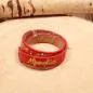 Preview: Das doppelt gewickelte rote Armband für Kinder mit 1,5 cm Breite aus Lederimitat.