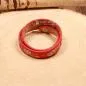 Preview: Armband Tracht Kunstleder Kinder Blumen rot - armband tracht kunstleder alpenglueck doppel rot