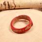 Preview: Armband Tracht Kunstleder Kinder Blumen rot
