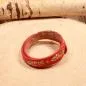 Preview: Armband Tracht Kunstleder Kinder Blumen rot - armband tracht kunstleder alpenglueck doppel rot