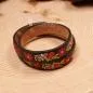 Preview: Armband Tracht Kunstleder schwarz Kinder Blumen - armband tracht kunstleder alpenglueck doppel schwarz