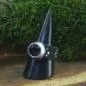 Preview: Damenring mit Stoff-Band schwarz und Swarovski-Stein breit