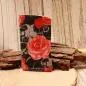Preview: Brillenetui Stoff schwarz mit roten Blumen - brillenetui stoff handgenäht blumen schwarz rosen