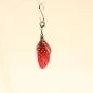Preview: Charms Anhänger Feder rot Karabiner Dots Punkte - charms anhaenger feder klein rot schwarz karabiner