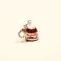 Preview: Charms Anhänger mini Nutella Glas braun - charms anhaenger nutella glas braun versilbert