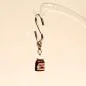 Preview: Charms Anhänger mini Nutella Glas braun - charms anhaenger nutella glas braun versilbert