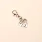 Preview: Charms Anhänger mini Herz `made with love` versilbert - charms anhaenger versilbert karabiner herz made with love