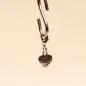 Preview: Charms Anhänger mini Herz `made with love` versilbert - charms anhaenger versilbert karabiner herz made with love