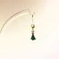Preview: Charmsanhänger Weihnachten mini Baum grün - charms anhaenger weihnachten christbaum gruen mini vergoldet