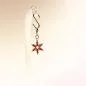 Preview: Charmsanhänger Weihnachten Schneeflocke rot versilbert - charms anhaenger weihnachten schneeflocke rot versilbert