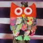 Preview: Monsterbag-Tasche Eule bunt - einkaufstasche eule bunt