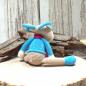 Preview: Elch als Dekofigur Stoffpuppe Spielfigur Handmade beige 18 cm gehäkelt