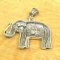 Preview: Elefant als Kettenanhänger versilbert Preview: Elefant als Kettenanhänger versilbert