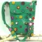 Preview: Filz-Umhängetasche XL mit bunten Punkten - filz handtasche gross grün punkte