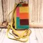 Preview: Handtasche - Geldbeutel gelb - bunt Handyfach 15 Fächer - geldbeutel handtasche gross gelb bunt hochformat handyfach