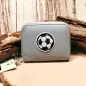 Preview: kindergeldbeutel-grau-blau-mit-fussball-motiv-chic-peppig-bunt