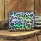 Preview: kleiner Geldbeutel Kunstleder in Lack Optik mit Leopardenmuster