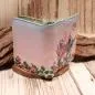 Preview: Geldbeutel klein - rosa - Kunstleder Vogelhaus blau - geldbeutel klein vogelhaus vogel blumen rosa faecher
