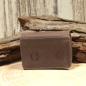Preview: Geldbeutel mini Leder braun 1 Fach mit Druckknopf