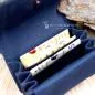 Preview: Geldbeutel mini Leder dunkelblau 1 Fach mit Druckknopf - geldbeutel mini dunkelblau leder knopfverschluss