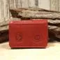 Preview: Geldbeutel mini Leder rot 1 Fach mit Druckknopf - geldbeutel mini rot leder knopfverschluss
