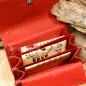 Preview: Geldbeutel mini Leder rot 1 Fach mit Druckknopf - geldbeutel mini rot leder knopfverschluss